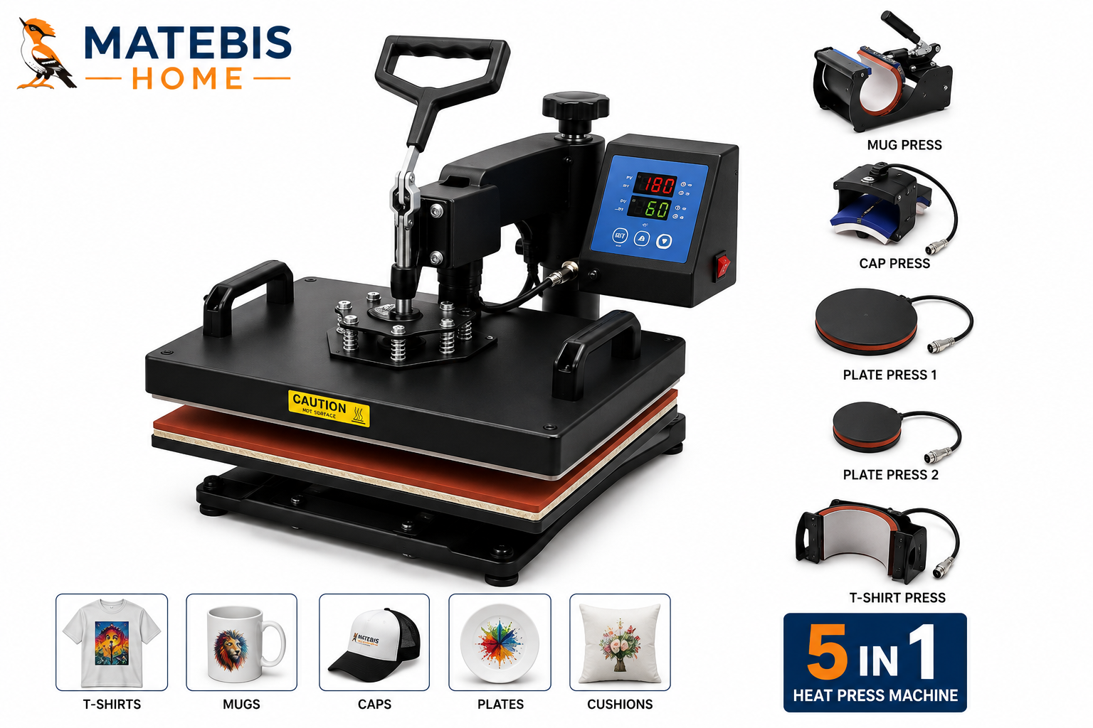 Heat Press Machine 5 in 1 miniature 2