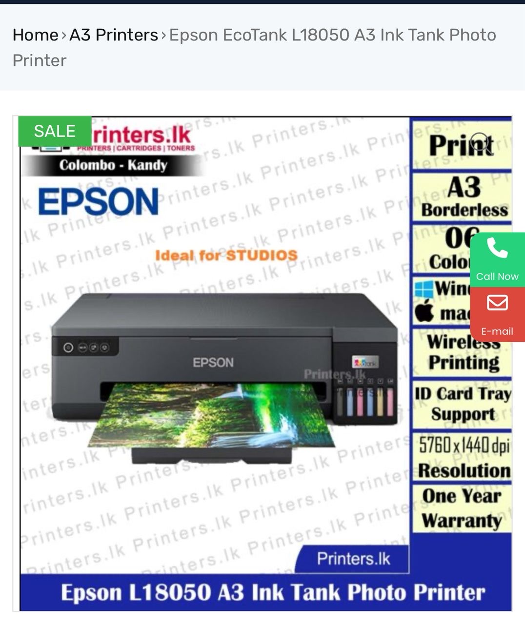 Epson ecotank 18050 A3